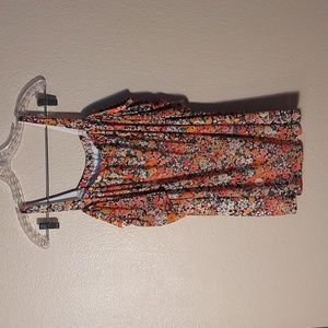 Lane Bryant cold shoulder orange floral top